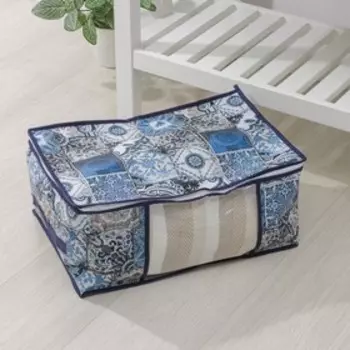 Кофр для хранения вещей Доляна «Мозаика», 453020 см, синий