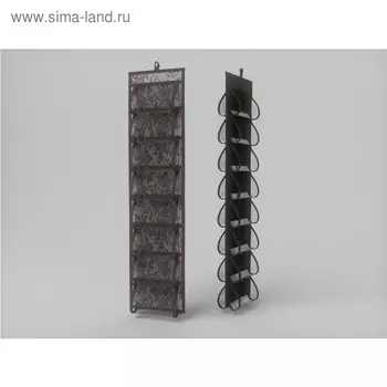 Кофр для колготок и мелочей «Ажур», двусторонний, 16 карманов, 20х80 см