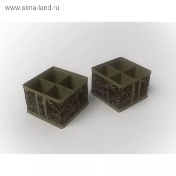 Кофр для косметики и мелочей «Русский Шик», 4 ячейки, 15х15х10 см