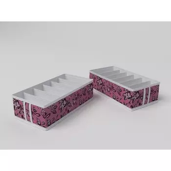 Кофр для нижнего белья и маек, 6 ячеек, 35х16х10 см