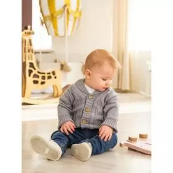 Кофта детская Pure Love Strong, вязаная, рост 68 см, цвет серый