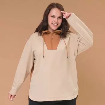 Кофта женская, размер 4XL, цвет бежевый