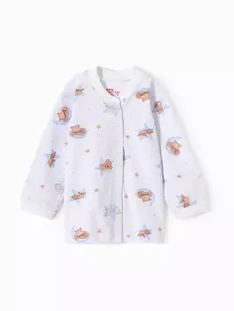 Кофточка детская ATA kids «Сон», молочная/голубая, рост 68