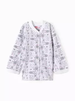 Кофточка детская ATA kids «Зайки», белая/розовая, рост 62