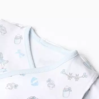 Кофточка детская, цвет белый/голубой, рост 50 см