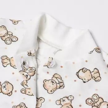 Кофточка детская, цвет бежевый/мишки, рост 62 см