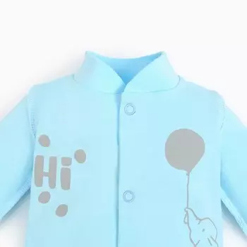 Кофточка детская, цвет голубой, Hi, рост 56 см