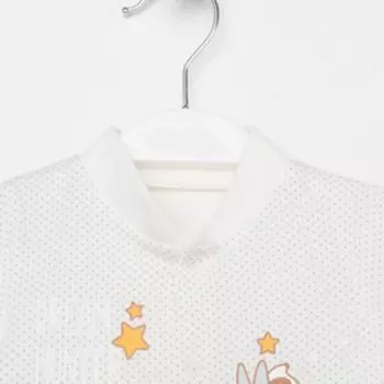 Кофточка детская, цвет молочный/енот, рост 68 см