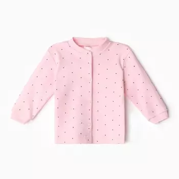 Кофточка детская, цвет розовый/горошек, рост 62 см