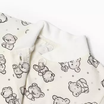 Кофточка детская, цвет серый/мишки, рост 80 см