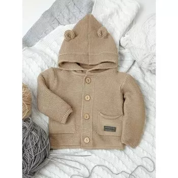 Кофточка детская с капюшоном Pure Love , рост 86 см, цвет