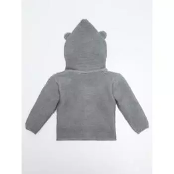Кофточка детская с капюшоном, рост 92 см, цвет серый