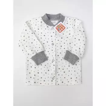 Кофточка детская с начёсом Топотушки «Футер», рост 74 см, цвет серый