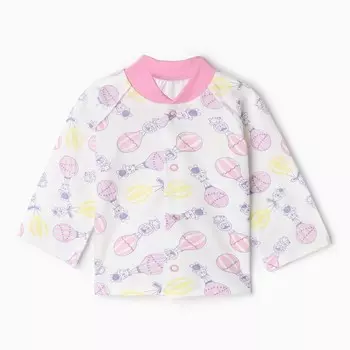 Кофточка детская "Воздушный шар", цвет розовый, рост 68 см