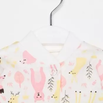 Кофточка для девочки А.70-6 КТ цвет молочный/розовый, рост 86