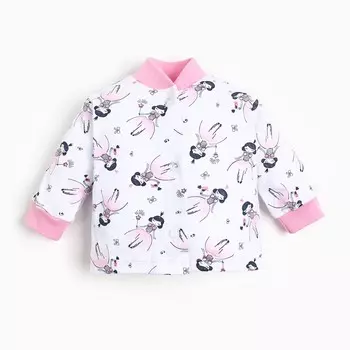 Кофточка для девочки, цвет белый/принцесса, рост 68 см