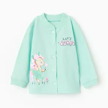 Кофточка для девочки, цвет мятный, рост 62