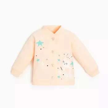 Кофточка для девочки, цвет персиковый, рост 62 см