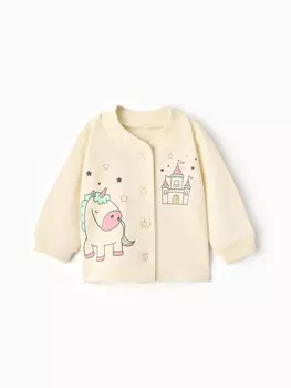 Кофточка для девочки, цвет светло-бежевый, рост 74 см