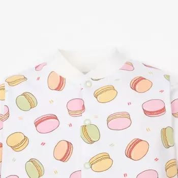 Кофточка для девочки «Macaron», цвет белый/розовый, рост 62 см