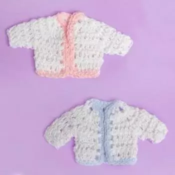 Кофточка для куклы вязаная, цвета МИКС