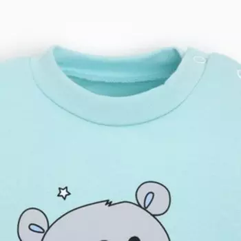 Кофточка для мальчика, цвет бирюзовый, рост 68-74 см