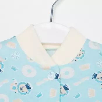 Кофточка для мальчика, цвет голубой/львы, рост 80 см