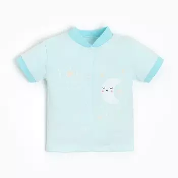 Кофточка для мальчика, цвет голубой/месяц, рост 56-62 см