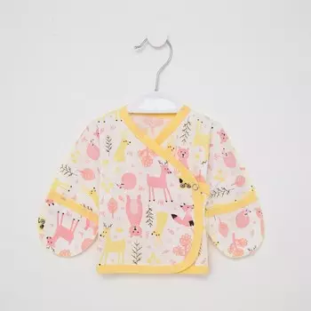 Кофточка для новорожденных, цвет молочный/розовый, рост 56 см