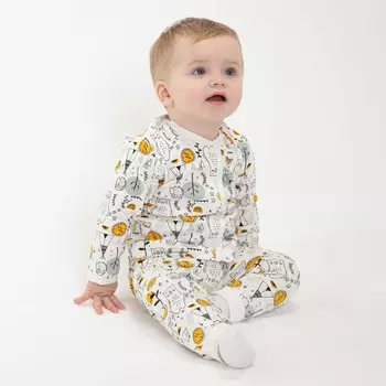 Кофточка для новорождённого, цвет молочный/лес, рост 68-74 см