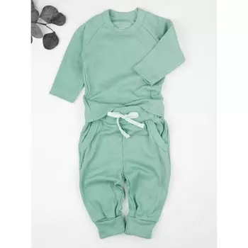 Кофточка и ползунки детские Fashion, рост 74 см, цвет зеленый