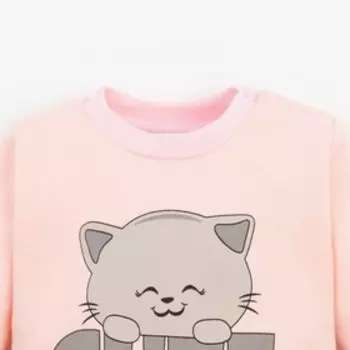 Кофточка (лонгслив) для девочки "Cute", цвет розовый, рост 68 см