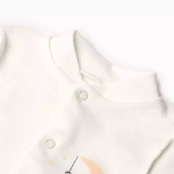 Кофточка с закрытыми ручками, цвет молочный/мишки, рост 56 см