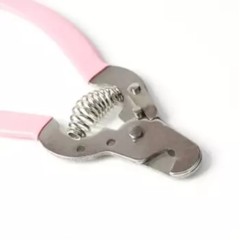 Когтерез-секатор с прорезиненной ручкой, отверстие 11 мм, розовый