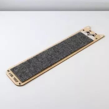 Когтеточка из фанеры с нанесением «Котик», 50 х 11 см