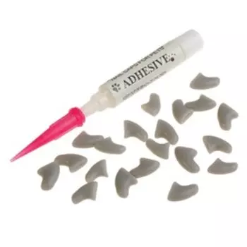 Когти накладные "Антицарапки", размер XS, серые