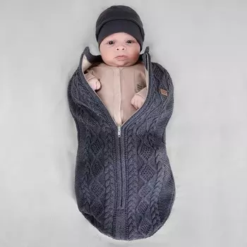 Кокон для новорожденных, рост 56-62 см, цвет графитовый