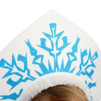 Кокошник на ободке «Снежинка», цвет голубой