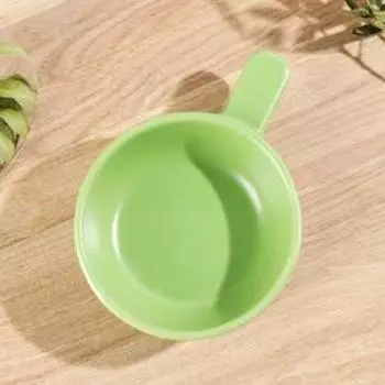 Кокотница из жаропрочной керамики Доляна «Базилик», 100 мл, цвет зелёный