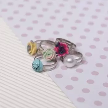 Кольцо детские «Ассорти» лилии, форма МИКС, цвет МИКС