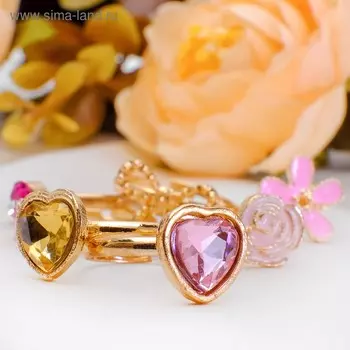 Кольцо детские «Ассорти» нежность, форма МИКС, цвет МИКС, фасовка 36 шт.