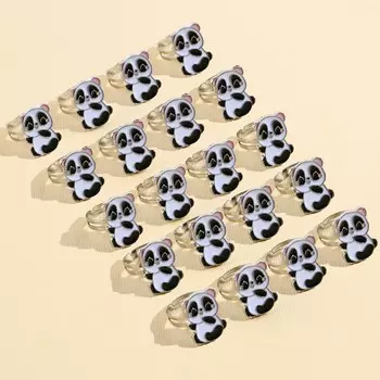 Кольцо «Панда», 1,5 х 1 х 2 см , 20 штук