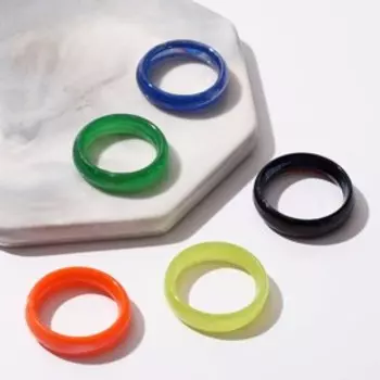 Кольцо "Агат", цвет МИКС, размер МИКС (фас 5шт)