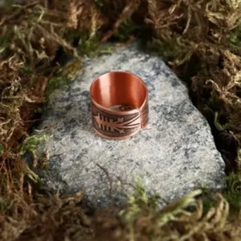 Кольцо-амулет «Паук», медь