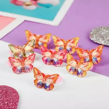 Кольцо детское «Выбражулька», бабочка, цвет МИКС