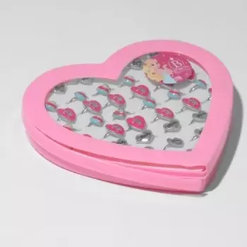 Кольцо детское "Выбражулька", форма МИКС, love, цветное в золоте, безразмерное