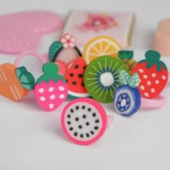 Кольцо детское «Выбражулька» фрукты, форма МИКС, цветное