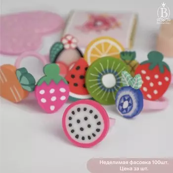 Кольцо детское «Выбражулька» фрукты, форма МИКС, цветное