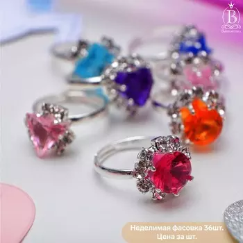 Кольцо детское «Выбражулька» льдинки, цвет МИКС в серебре