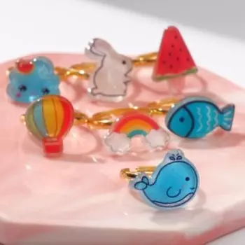 Кольцо детское "Выбражулька" воображариум, форма МИКС, цветное, безразмерное